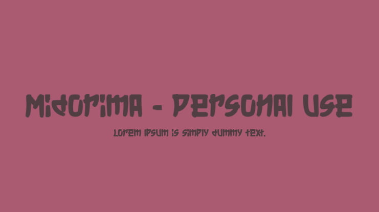 Midorima - Personal Use Font