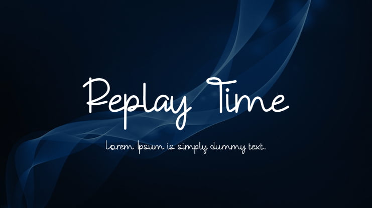 Replay Time Font