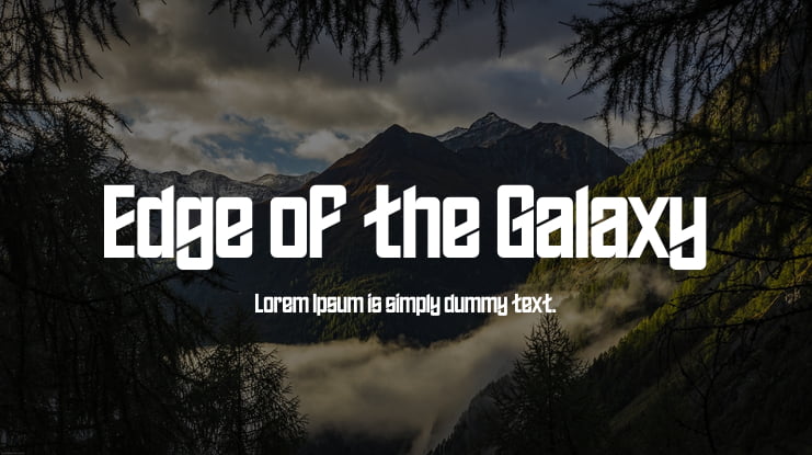 Edge of the Galaxy Font Family
