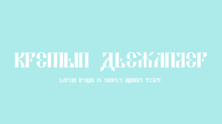 Kremlin Alexander Font