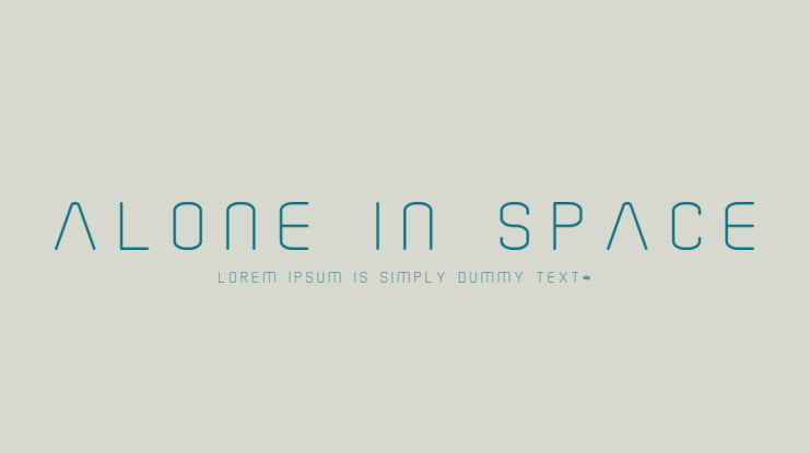 Alone In Space Font