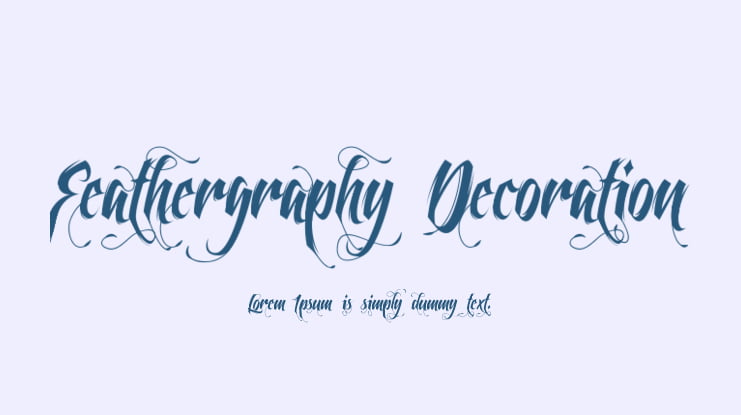Feathergraphy Decoration Font