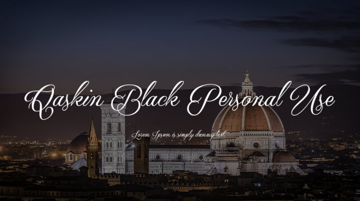 Qaskin Black Personal Use Font Family