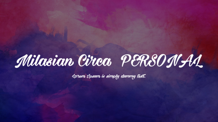 Milasian Circa  PERSONAL Font Family