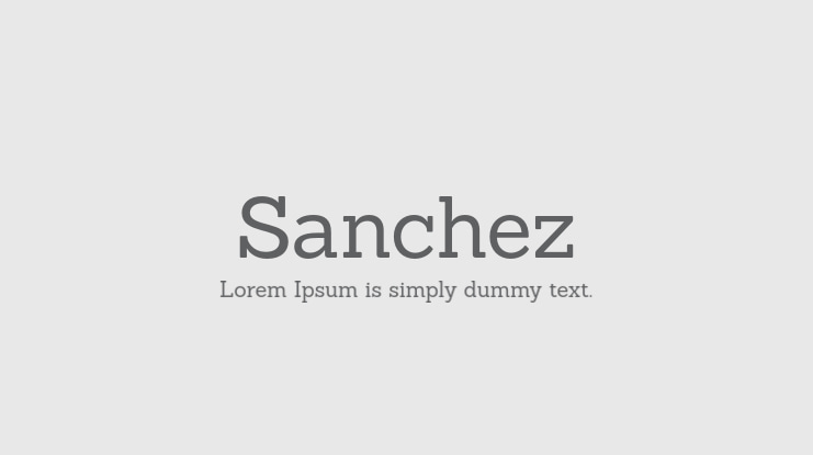 Sanchez Font Family