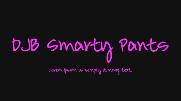 DJB Smarty Pants Font