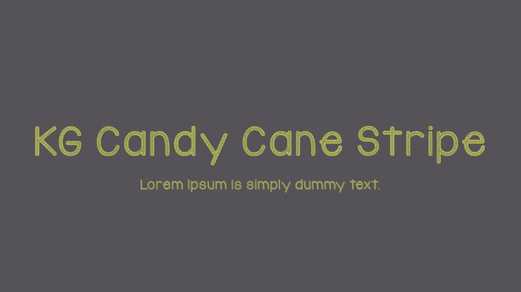KG Candy Cane Stripe Font