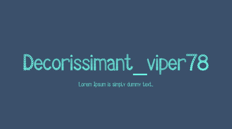 Decorissimant_viper78 Font