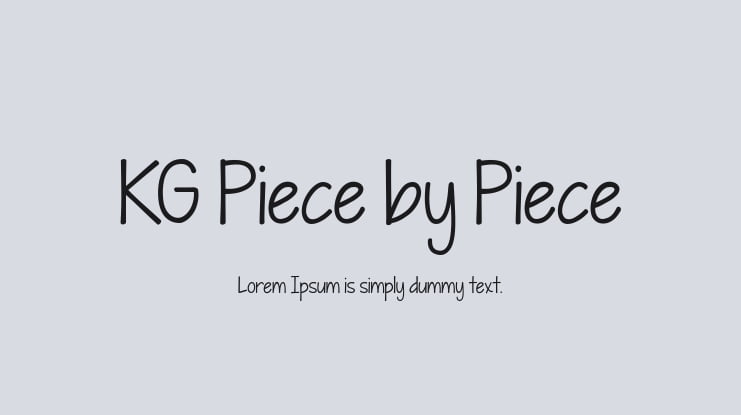 KG Piece by Piece Font