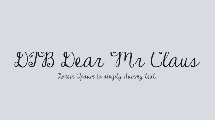 DJB Dear Mr Claus Font