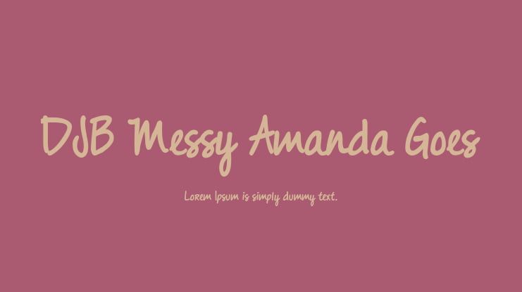 DJB Messy Amanda Goes Font