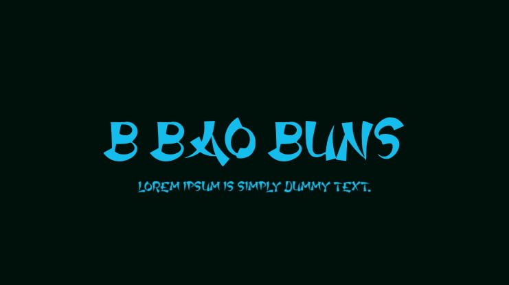 b Bao Buns Font