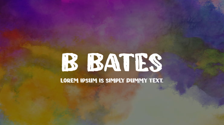 b Bates Font