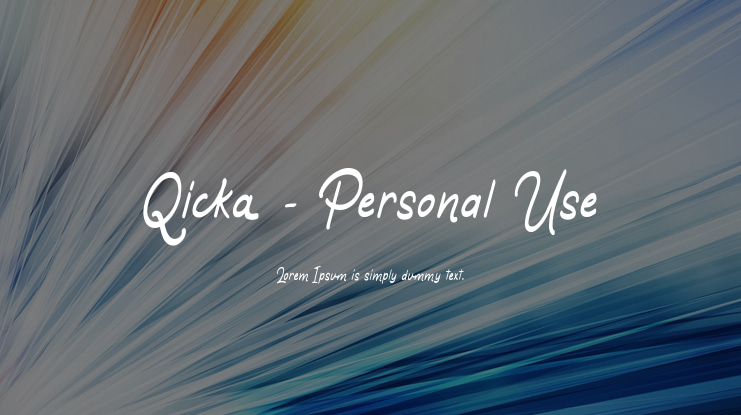 Qicka - Personal Use Font