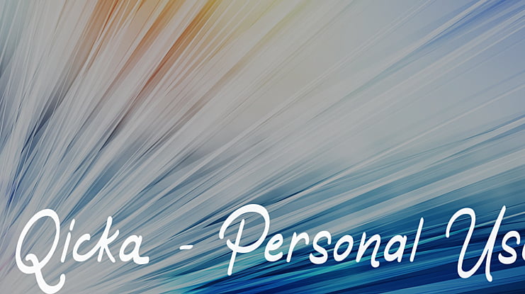 Qicka - Personal Use Font