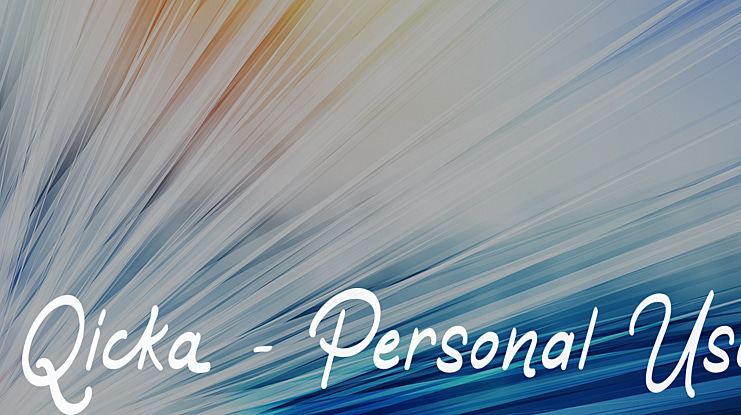 Qicka - Personal Use Font