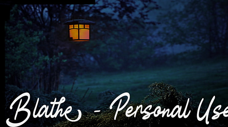 Blathe - Personal Use Font