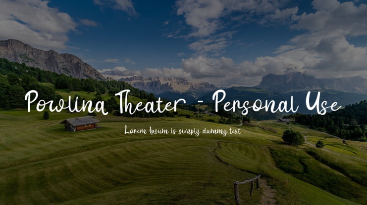 Powlina Theater - Personal Use Font