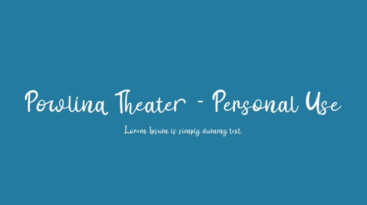 Powlina Theater - Personal Use Font