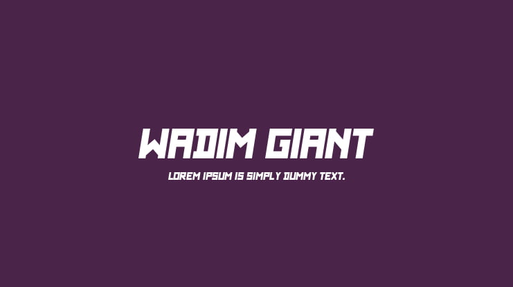 Wadim Giant Font Family