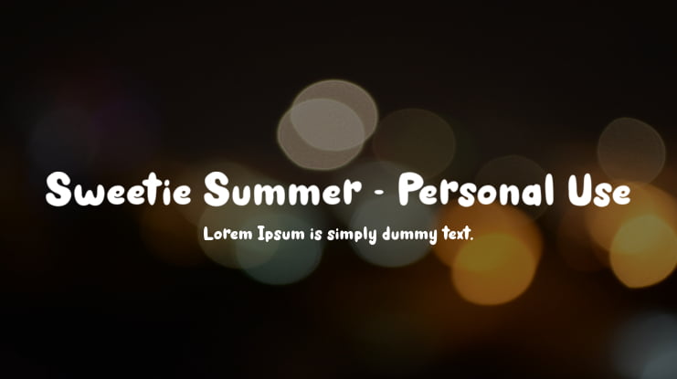 Sweetie Summer - Personal Use Font Family