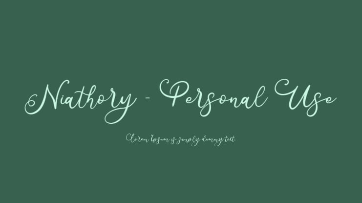 Niathory - Personal Use Font