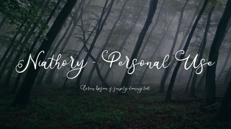 Niathory - Personal Use Font