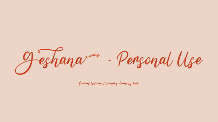 Geshana - Personal Use Font