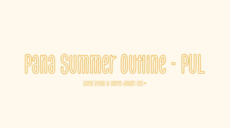 Pana Summer Outline - PUL Font Family
