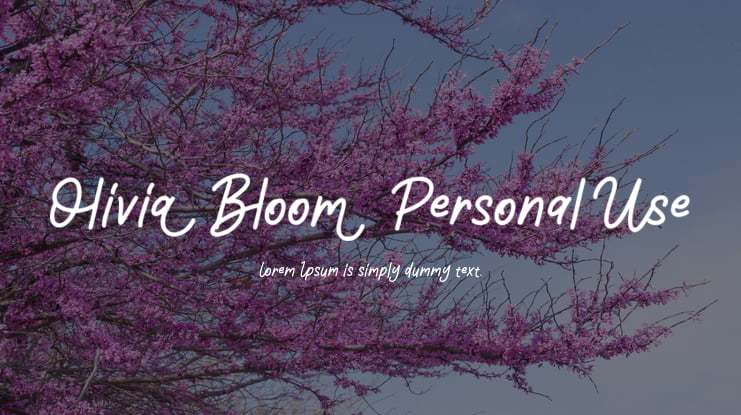 Olivia Bloom Personal Use Font