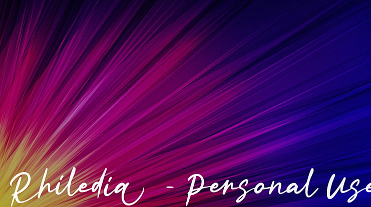 Rhiledia - Personal Use Font