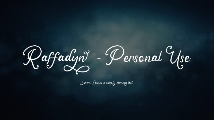 Raffadyn - Personal Use Font