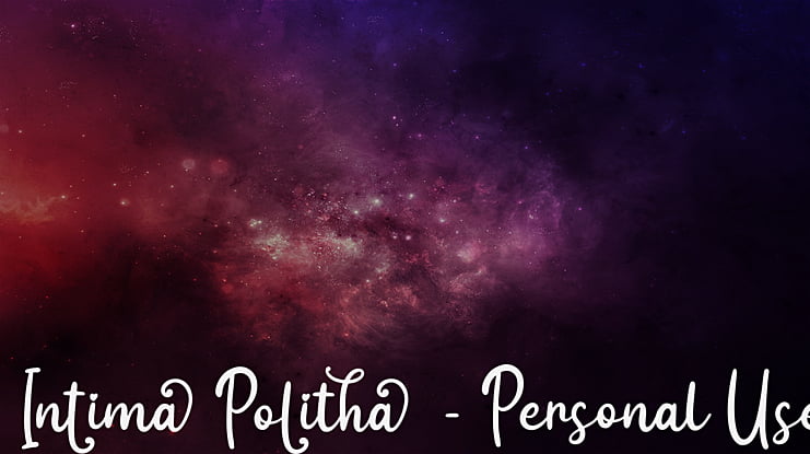 Intima Politha - Personal Use Font
