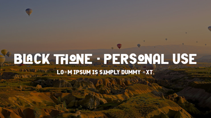 Black Thone - Personal Use Font