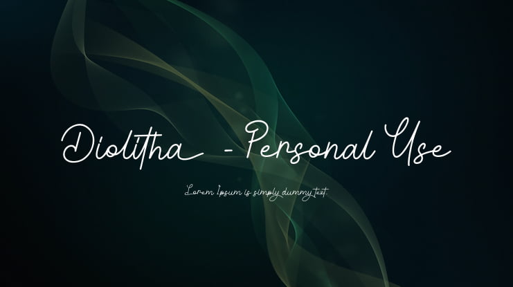 Diolitha - Personal Use Font : Download Free for Desktop ...