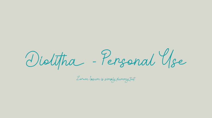 Diolitha - Personal Use Font