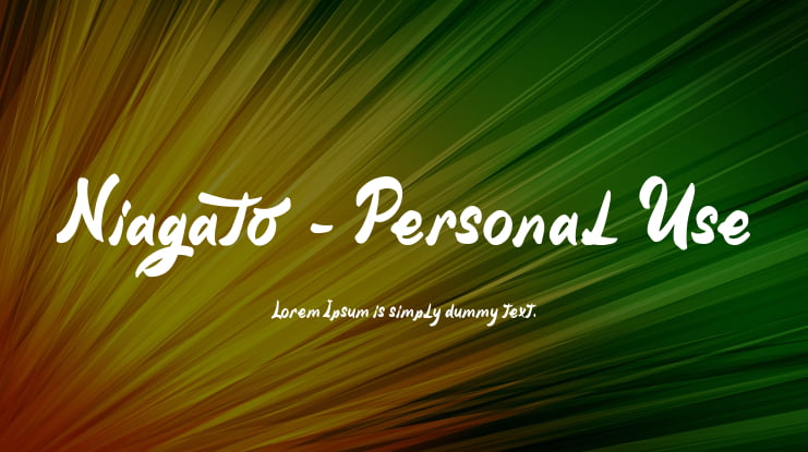 Niagato - Personal Use Font