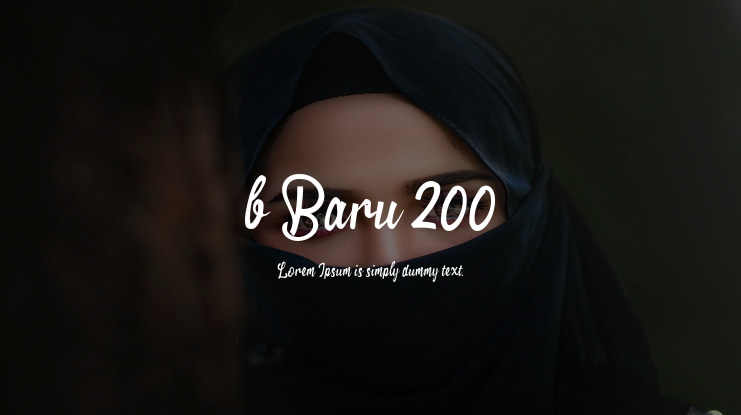 b Baru 200 Font