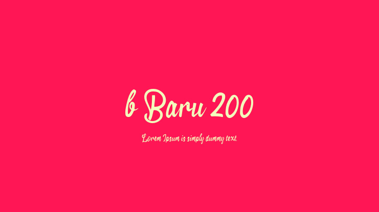 b Baru 200 Font