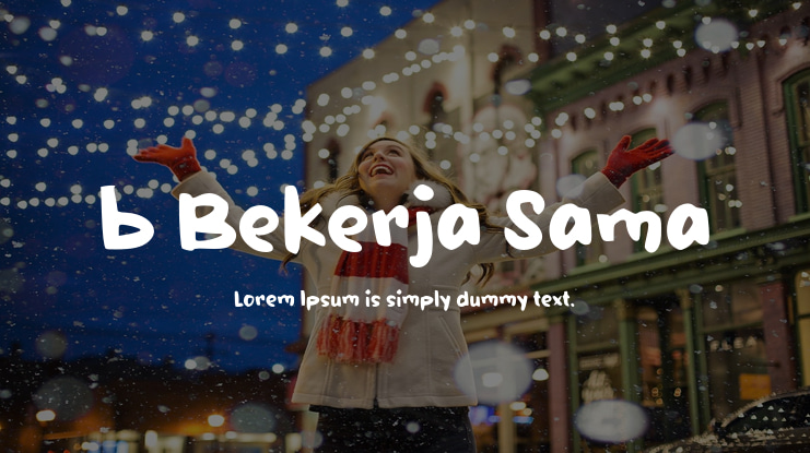 b Bekerja Sama Font