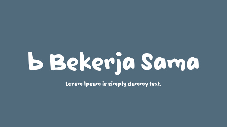 b Bekerja Sama Font
