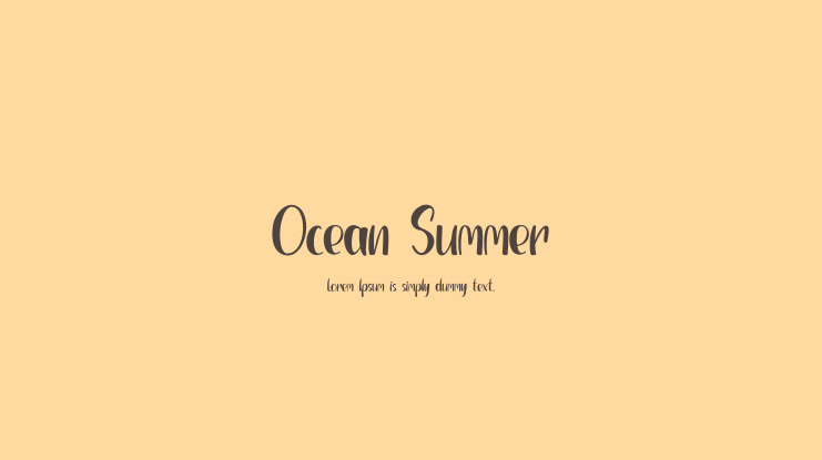 Ocean Summer Font