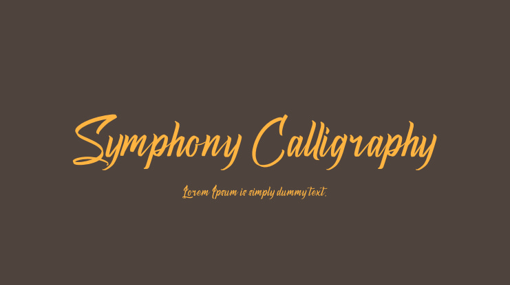 Symphony Calligraphy Font