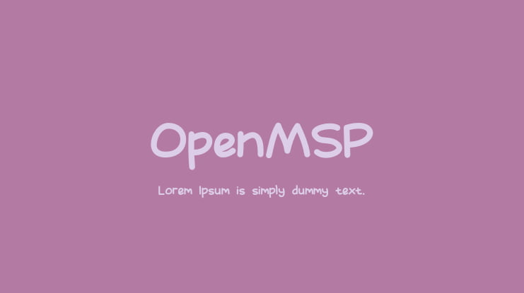 OpenMSP Font
