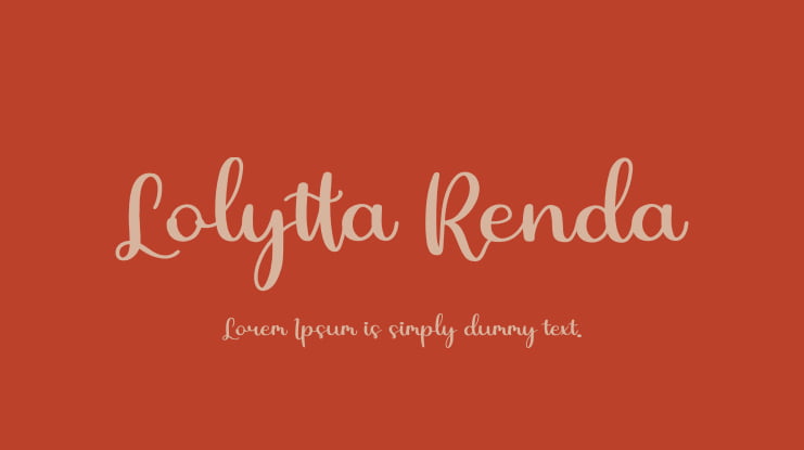 Lolytta Renda Font