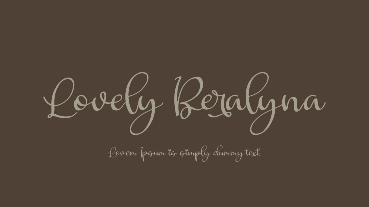 Lovely Beralyna Font
