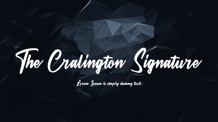 The Cralington Signature Font