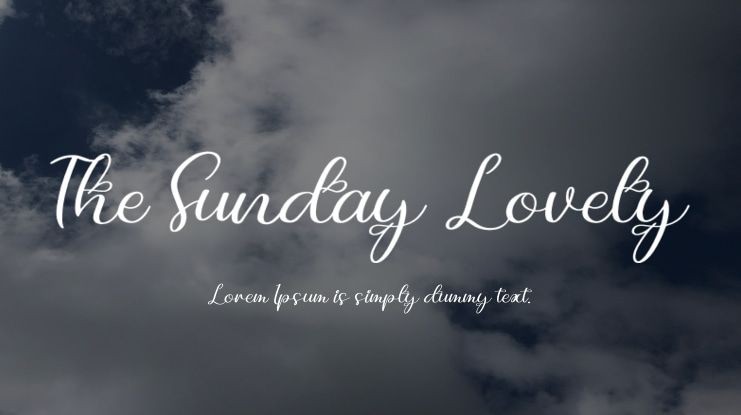 The Sunday Lovely Font
