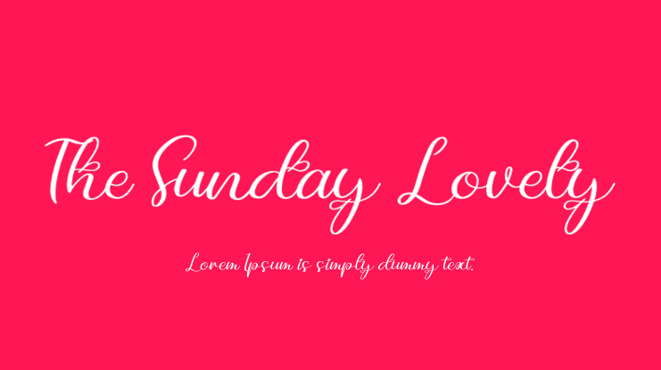 The Sunday Lovely Font