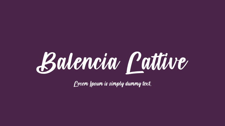 Balencia Lattive Font